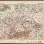 Deutschland und anliegende Länder zur Übersicht der Hauptstrassen und Entfernungen, zu Paris, Mailand, Warschau und Königsberg - Stielers Weltatlas von 1820