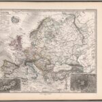 Europa - Stielers Weltatlas von orographische Karte - Stielers Weltatlas von 1860 (Karte 5)