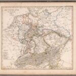 Deutschland, Niederlande, Belgien und Schweiz - Stielers Weltatlas von orographische Karte - Stielers Weltatlas von 1860 (Karte 13)