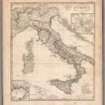 Italien in 4 Blättern, Blatt 1 (Piemont, Lombardei, Ligurien, Emilia-Romagna, Toskana, Korsika) - Stielers Weltatlas von 1891