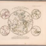 Planiglob in Mercator's Projection. Zeitunterschiede von Paris - Stielers Weltatlas von 1860 (Karte 4)