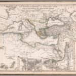 Das Mittelländische Meer und Nord-Afrika. Westliches Blatt - Stielers Weltatlas von 1881 - Karte 13)