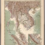 Höhen und Tiefen der Erde im Lambert?s Zenithal-Projection - Stielers Weltatlas von 1881 - Karte 8)