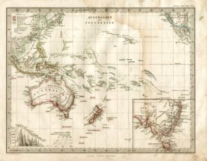 Australien - Polynesien - Stieler Weltatlas von 1925 (Karte 88)