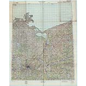 Übersichtskarte von Mitteleuropa 1:300.000 [N55/O55/N54/O54/N53/O53] - Stralsund, Kolberg, Neustrelitz, Stettin, Berlin, Frankfurt an der Oder (1945) (Zusammensdruck)Ausgabe 2