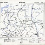 Eisenbahnkarte Deutschlands - Blatt 19 - Münster in Westfalen (1944) 1:300.000 [Britische Kriegsversion]