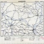 Eisenbahnkarte Deutschlands - Blatt 21 - Magdeburg (1944) 1:300.000 [Britische Kriegsversion]