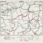 Eisenbahnkarte Deutschlands - Blatt 28 - Kassel (1944) 1:300.000 [Britische Kriegsversion]