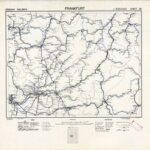 Eisenbahnkarte Deutschlands - Blatt 36 - Frankfurt am Main (1945) 1:300.000 [Britische Kriegsversion]