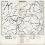 Eisenbahnkarte Deutschlands - Blatt 43 - Saarbrücken (1945) 1:300.000 [Britische Kriegsversion]