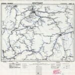 Eisenbahnkarte Deutschlands - Blatt 52 - Stuttgart (1945) 1:300.000 [Britische Kriegsversion]