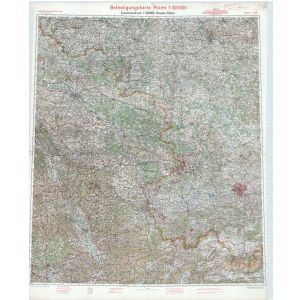 Übersichtskarte von Mitteleuropa 1:300.000 [P52/Q52/P51/Q51/P50/Q50] - Breslau, Piotrkow, Oppeln, Krakau, Brünn, Sillein (1939)