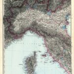 Italien in 4 Blättern, Blatt 3 (Sardinien und nördliches Tunesien) - Stielers Weltatlas von 1891