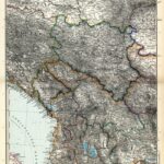 Balkan-Halbinsel in 4 Blättern, Blatt 3. Türkei, Rumänien, Griechenland, Serbien, Montenegro, Bulgarien - Stielers Weltatlas von 1891